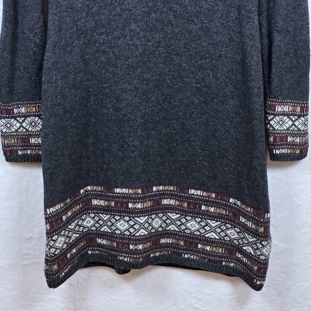 ​Sherpa Adventure Gear Merino Wool Alpaca Knit Maya Sweater Dress Gray Sz.Large